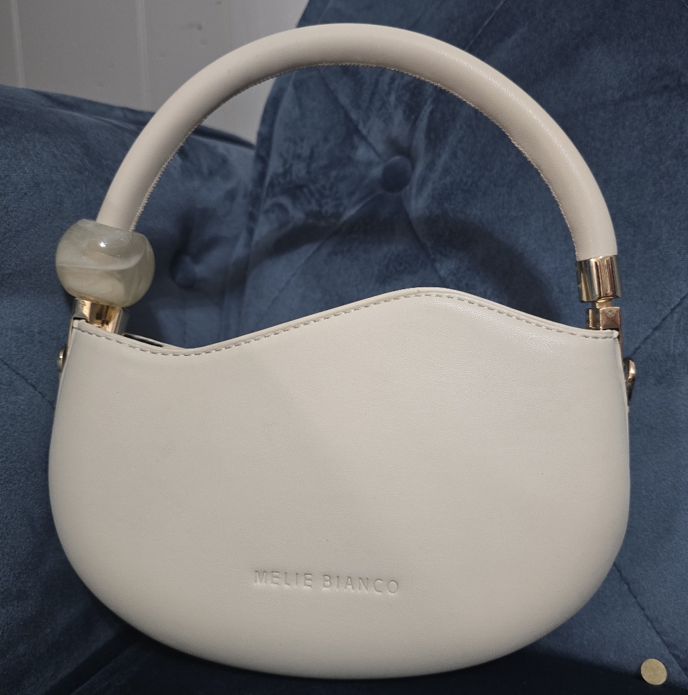 Melie Bianco White Shoulder Bag